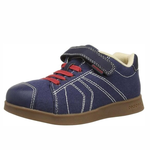pediped Other - NEW pediped Kids Jake Flex Navy Red Canvas Dress Active Fashion Sneaker Shoes